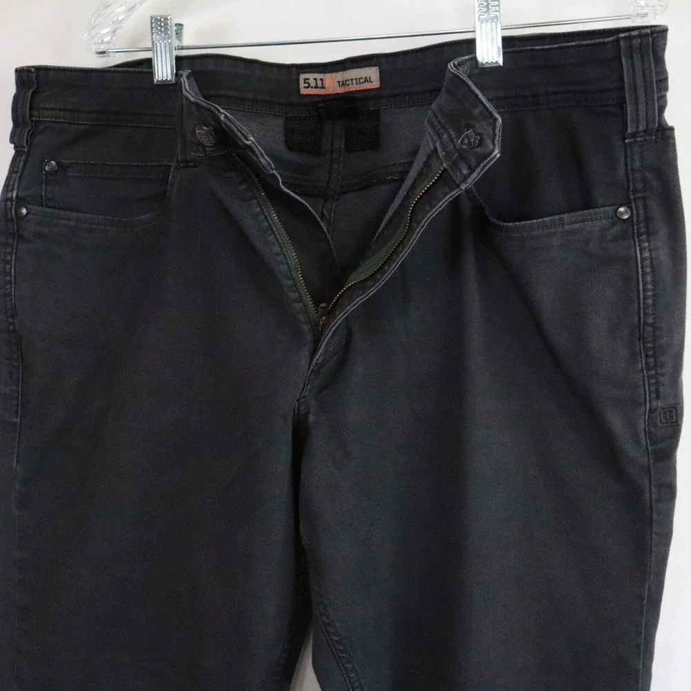 5.11 Tactical Jeans Mens 38x30 Tapered Leg 5-Pocket Pants Stretch Flex Dark Gray
